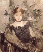 Berthe Morisot The woman in the black oil painting artist